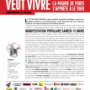 Manifestation le 15 mars pour le Paris populaire et la défense du 33 rue des (...)