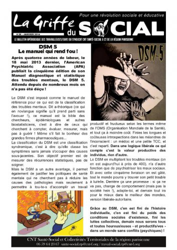 Une de la Griffe du social n°25
