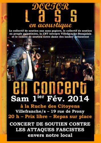 Affiche Doctor Lass en soutien à la ruche de Villefranche
