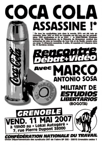 Coca cola assassine&nbsp;!
