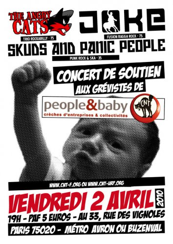Affiche concert soutien people baby
