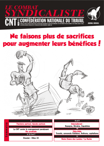 Combat syndicaliste n° 387 - mars 2014
Combat syndicaliste n° 387 - mars 2014
