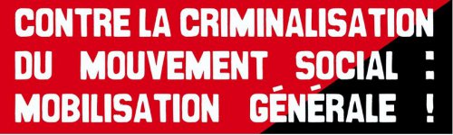 contre la criminalisation du mouvement social
